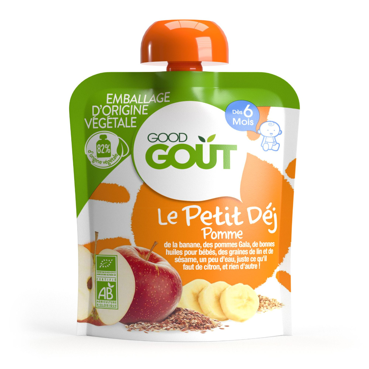 Good Gout BIO Jablečná snídaně 6m+ kapsička 70 g Good Gout