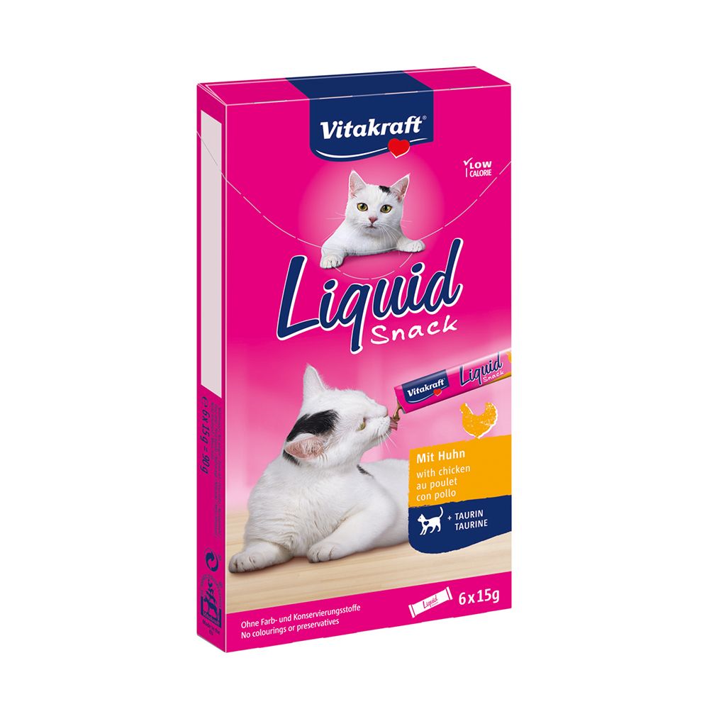 Vitakraft Liquid Snack kuře a taurin 6x15 g Vitakraft
