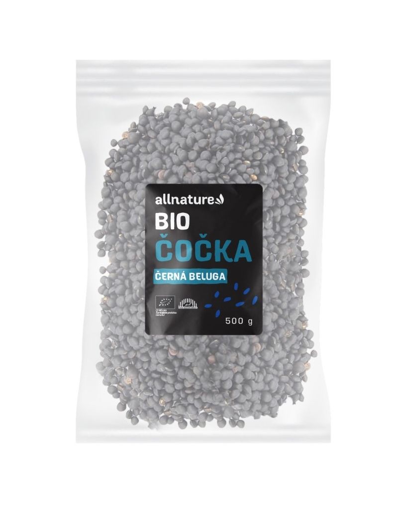 Allnature Čočka černá beluga BIO 500 g Allnature
