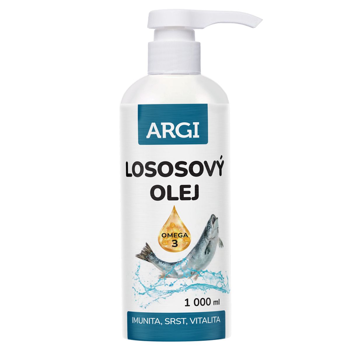 Argi Lososový olej pro psy a kočky 1000 ml Argi