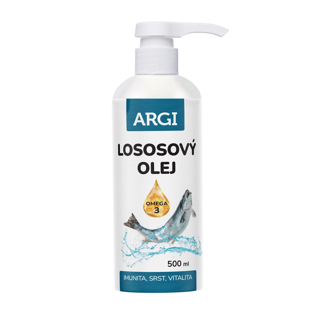 Argi Lososový olej pro psy a kočky 500 ml Argi