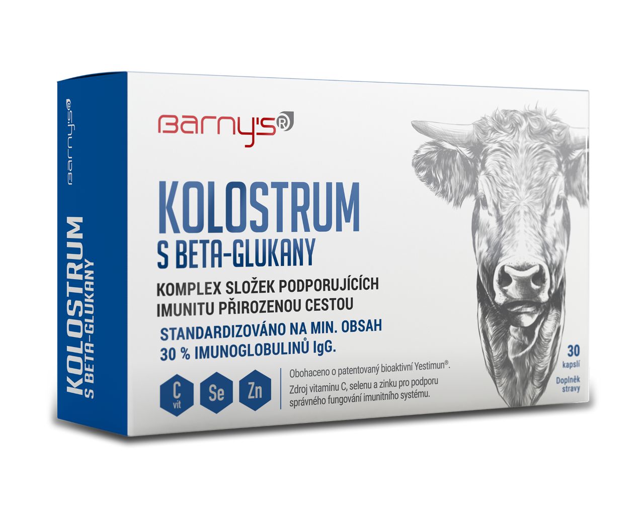 Barny´s Kolostrum s beta-glukany 30 kapslí Barny´s