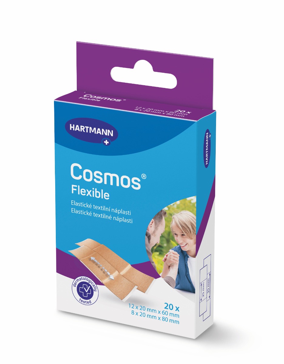 Cosmos Flexible 2 velikosti pružná náplast 20 ks Cosmos