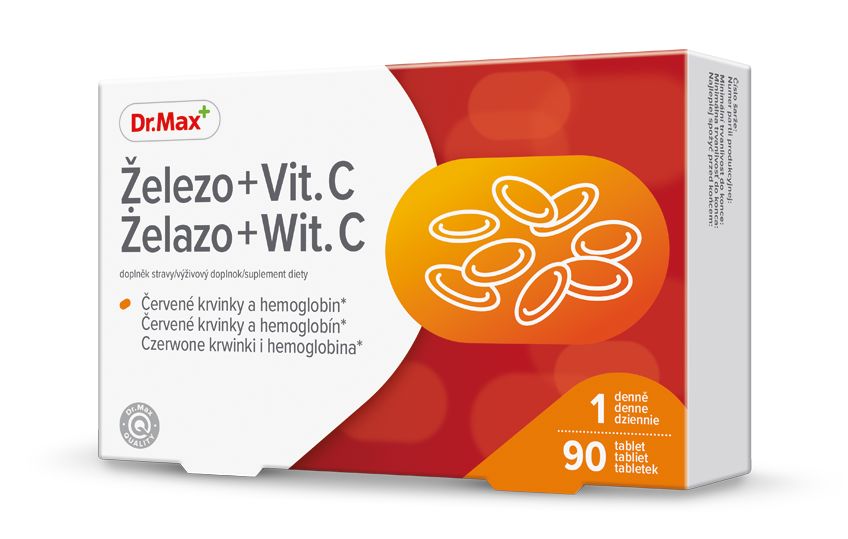 Dr. Max Železo + Vit. C 90 tablet Dr. Max
