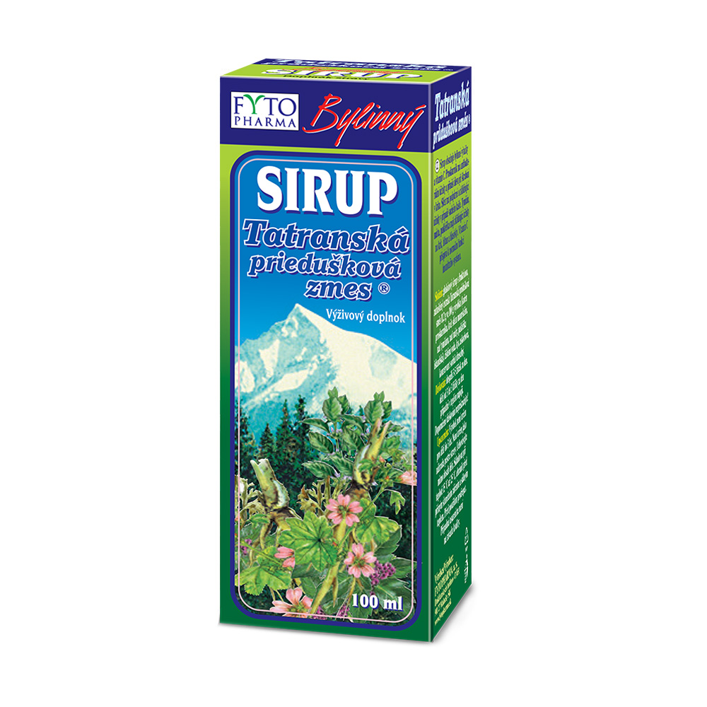 Fytopharma Tatranská průdušková směs bylinný sirup 100 ml Fytopharma