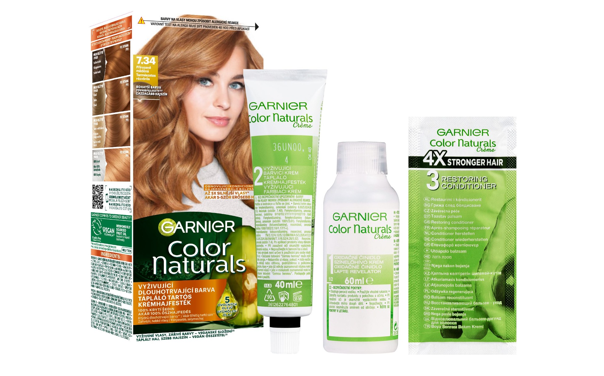 Garnier Color Naturals Permanentní barva na vlasy 7.34 přirozeně měděná Garnier