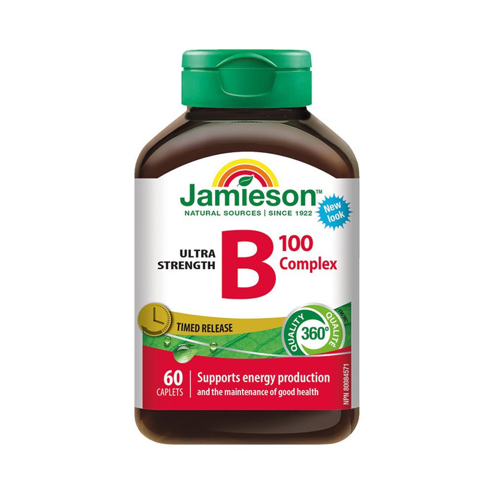 Jamieson B-komplex s postupným uvolňováním 100 mg 60 tablet Jamieson