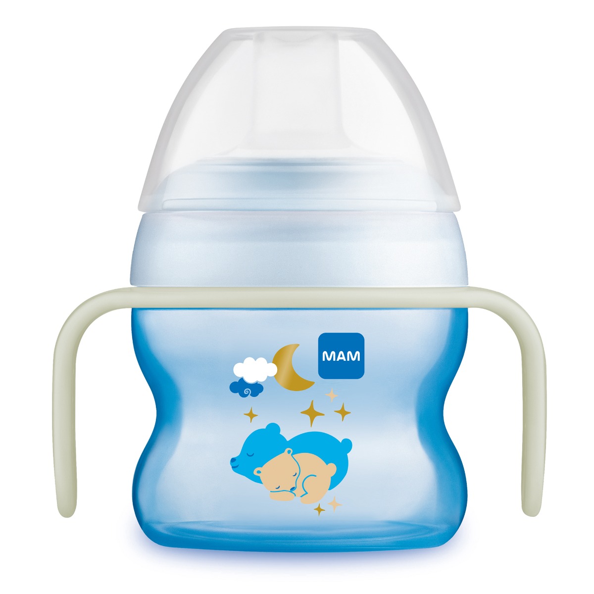 MAM Hrnek Starter Cup Night 4m+ 150 ml 1 ks modrý MAM
