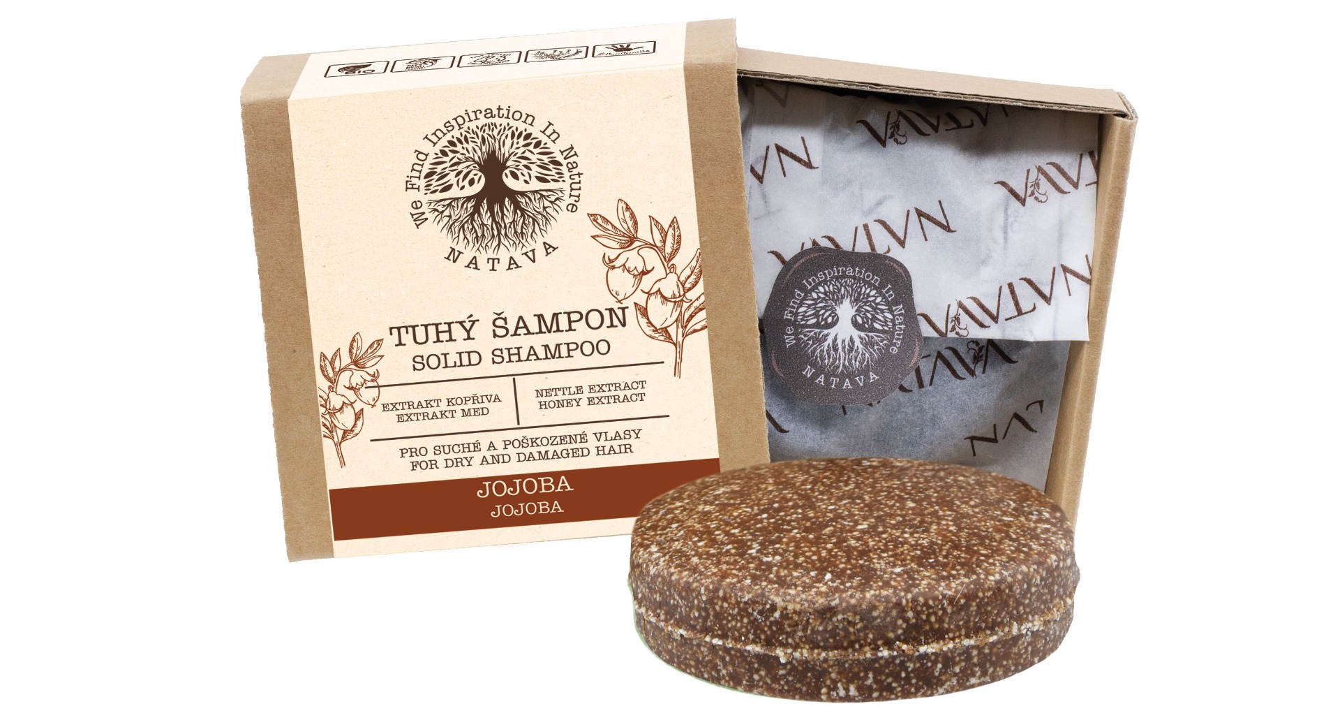 Natava Tuhý šampon Jojoba 85 g Natava