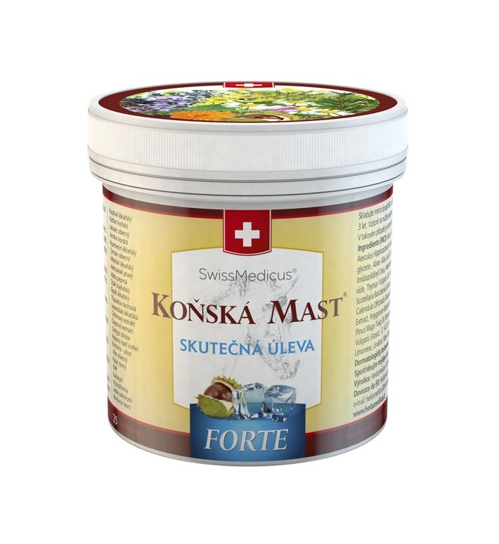 SwissMedicus Koňská mast chladivá FORTE 250 ml SwissMedicus