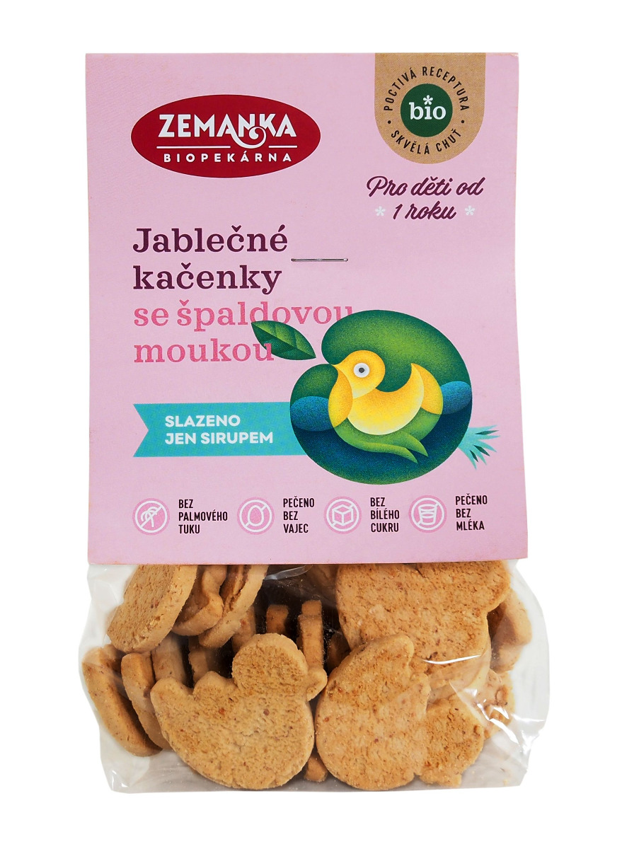 Zemanka BIO Jablečné kačenky se špaldovou moukou 100 g Zemanka