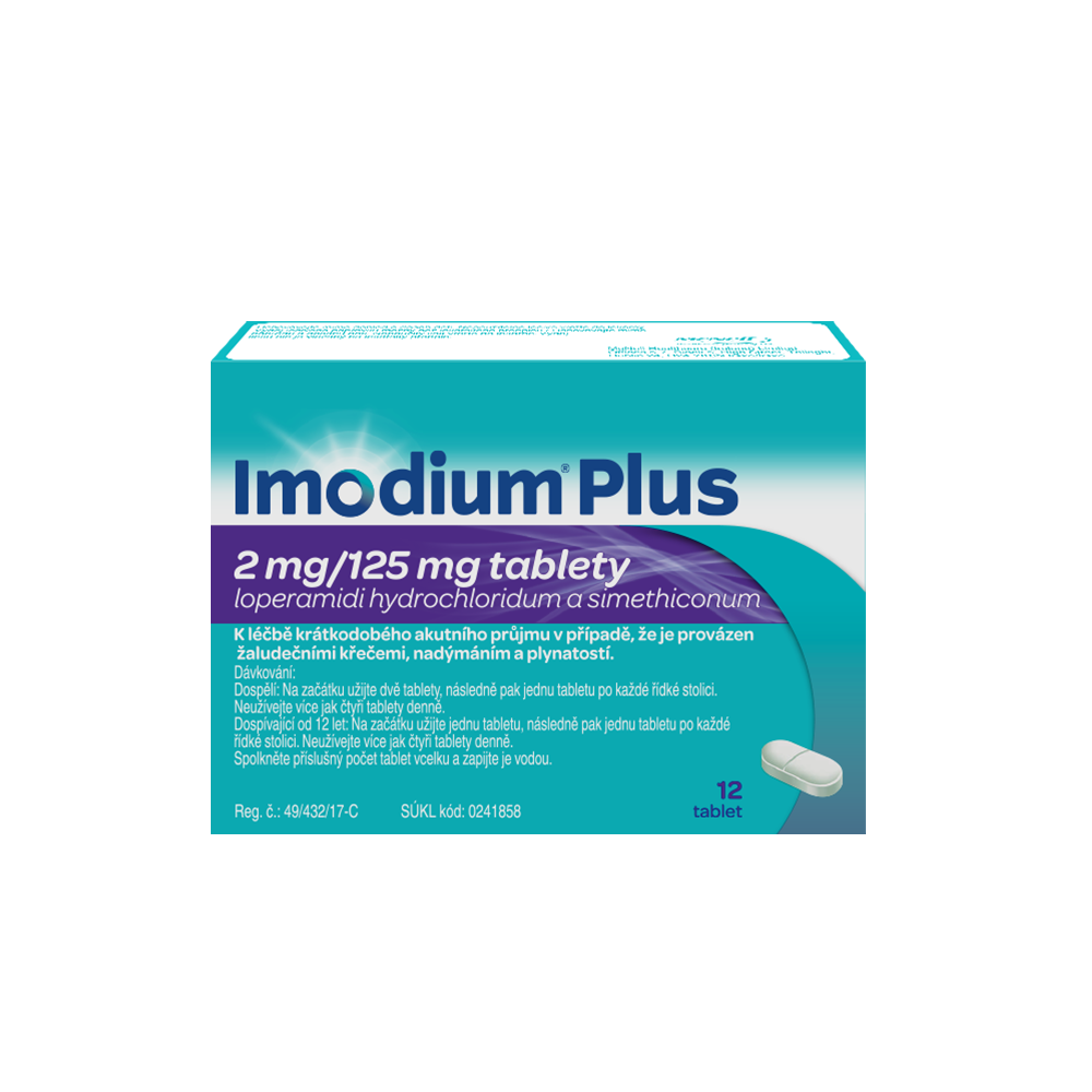 Imodium Plus 2 mg/125 mg 12 tablet Imodium