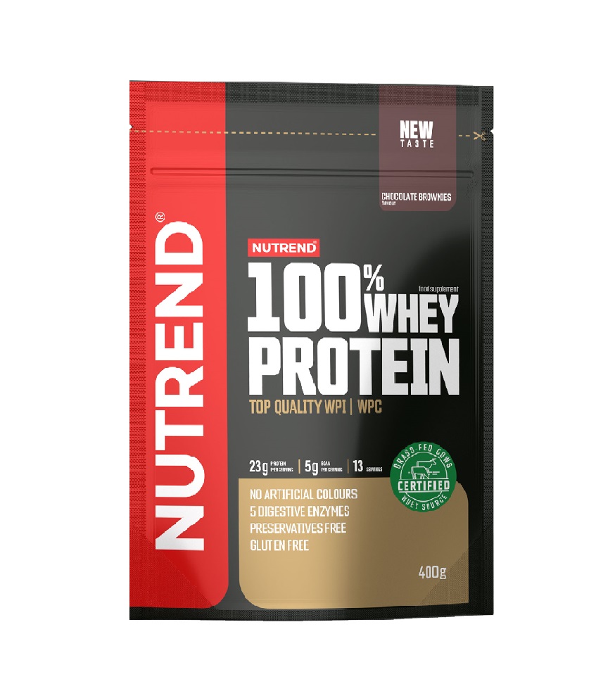 Nutrend 100% Whey Protein čokoládové brownies 400 g Nutrend