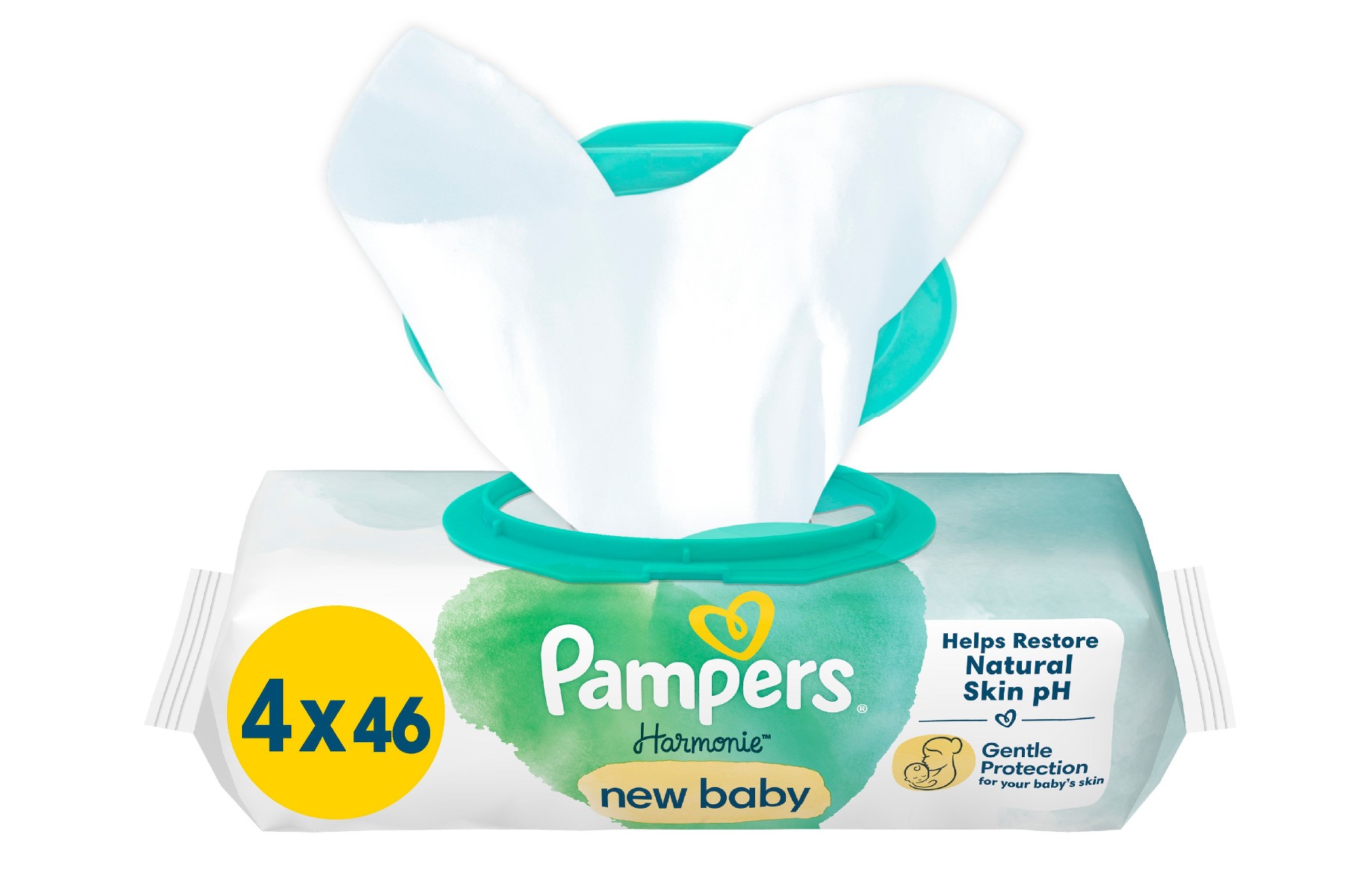 Pampers Harmonie New Baby vlhčené ubrousky 4x46 ks Pampers