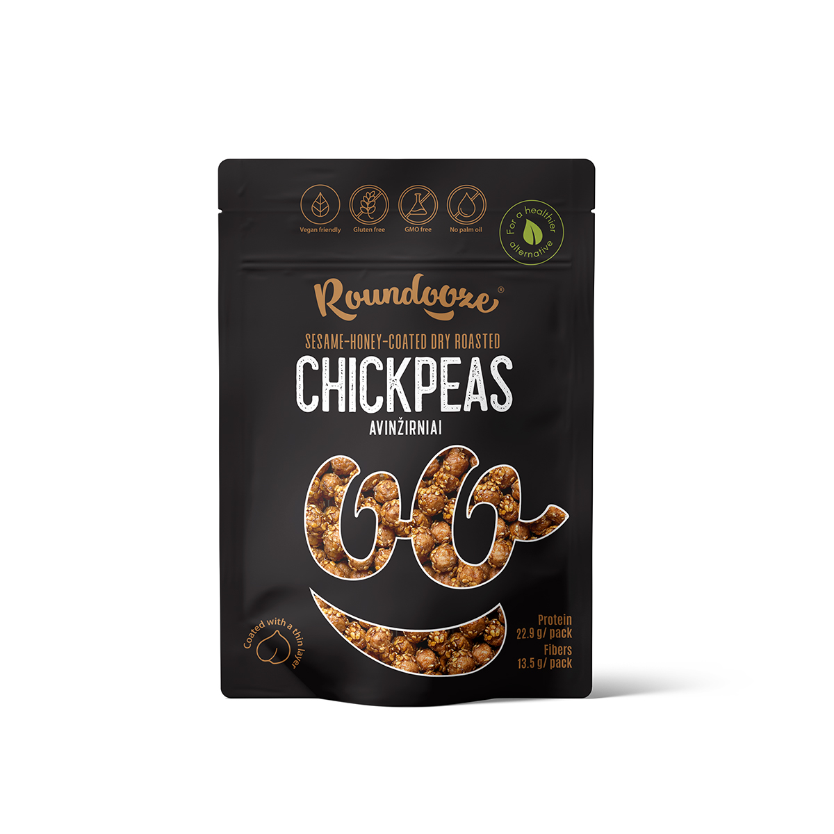 Roundooze Pražená cizrna sezam a med 150 g Roundooze