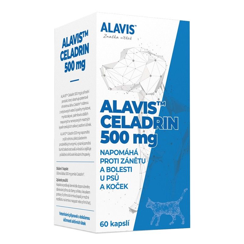 Alavis Celadrin pro psy a kočky 500 mg 60 kapslí Alavis