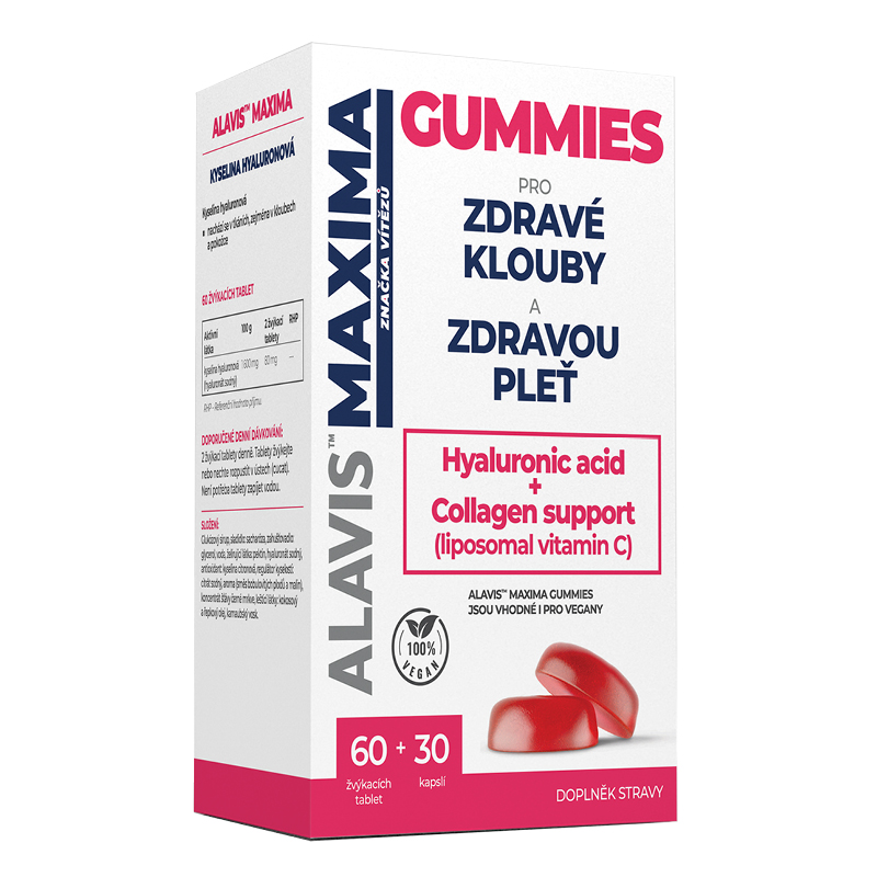 Alavis Maxima Gummies + Vitamin C 60 žvýkacích tablet + 30 kapslí Alavis