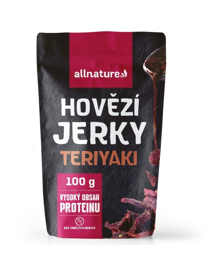 Allnature BEEF Teriyaki Jerky sušené hovězí maso 100 g Allnature