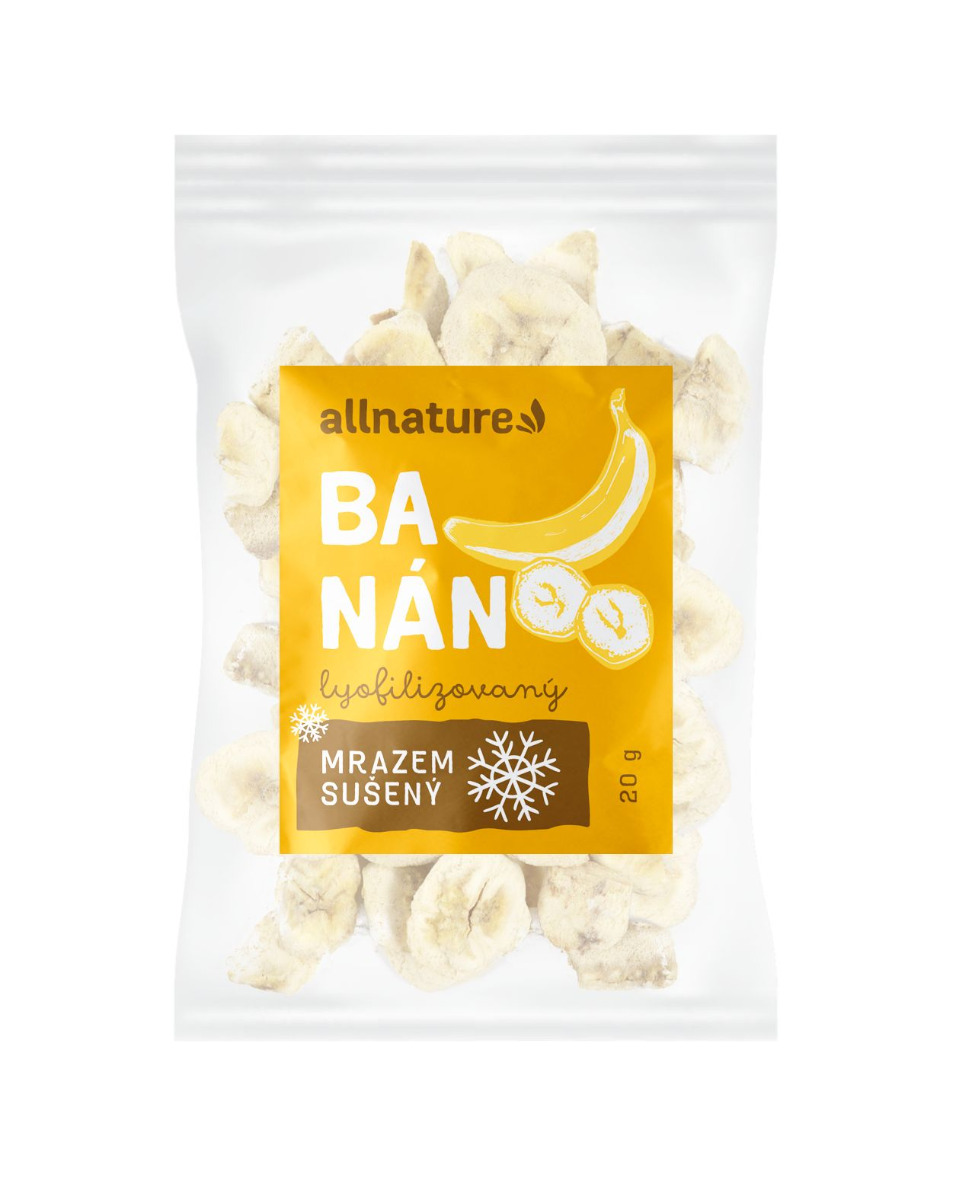 Allnature Banán sušený mrazem plátky 20 g Allnature