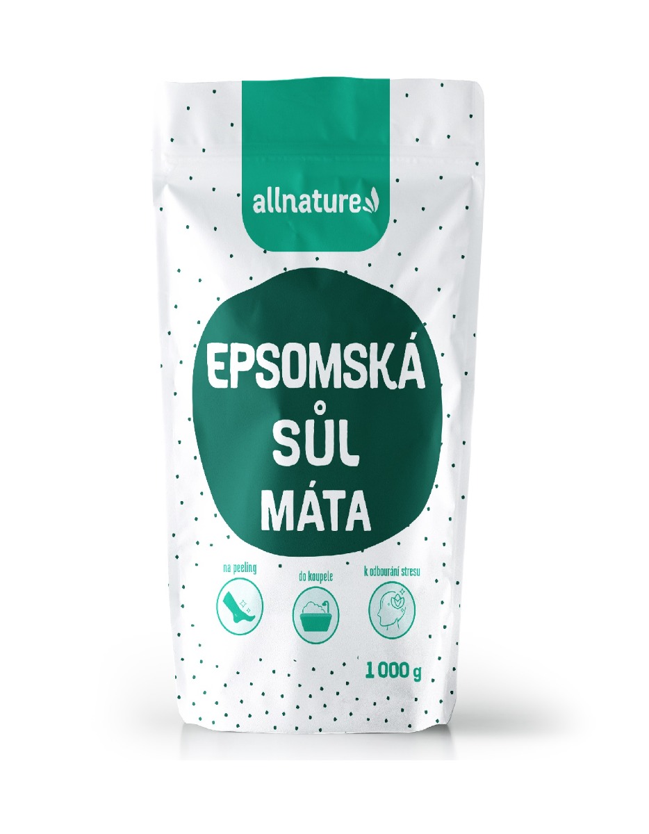 Allnature Epsomská sůl Máta 1000 g Allnature