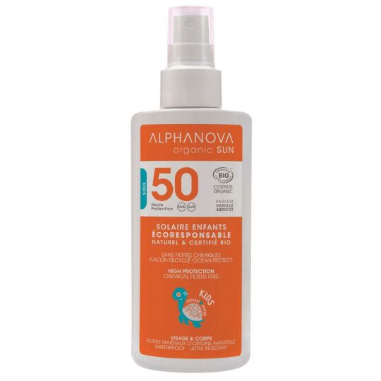 Alphanova SUN BIO Opalovací krém ve spreji pro děti SPF50 125 g Alphanova