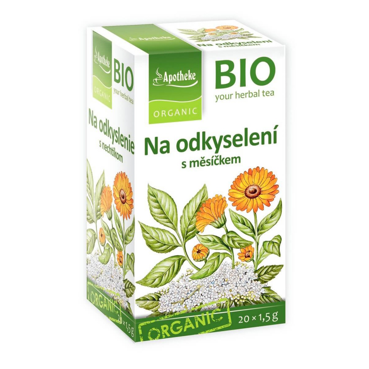 Apotheke BIO Na odkyselení s měsíčkem nálevové sáčky 20x1