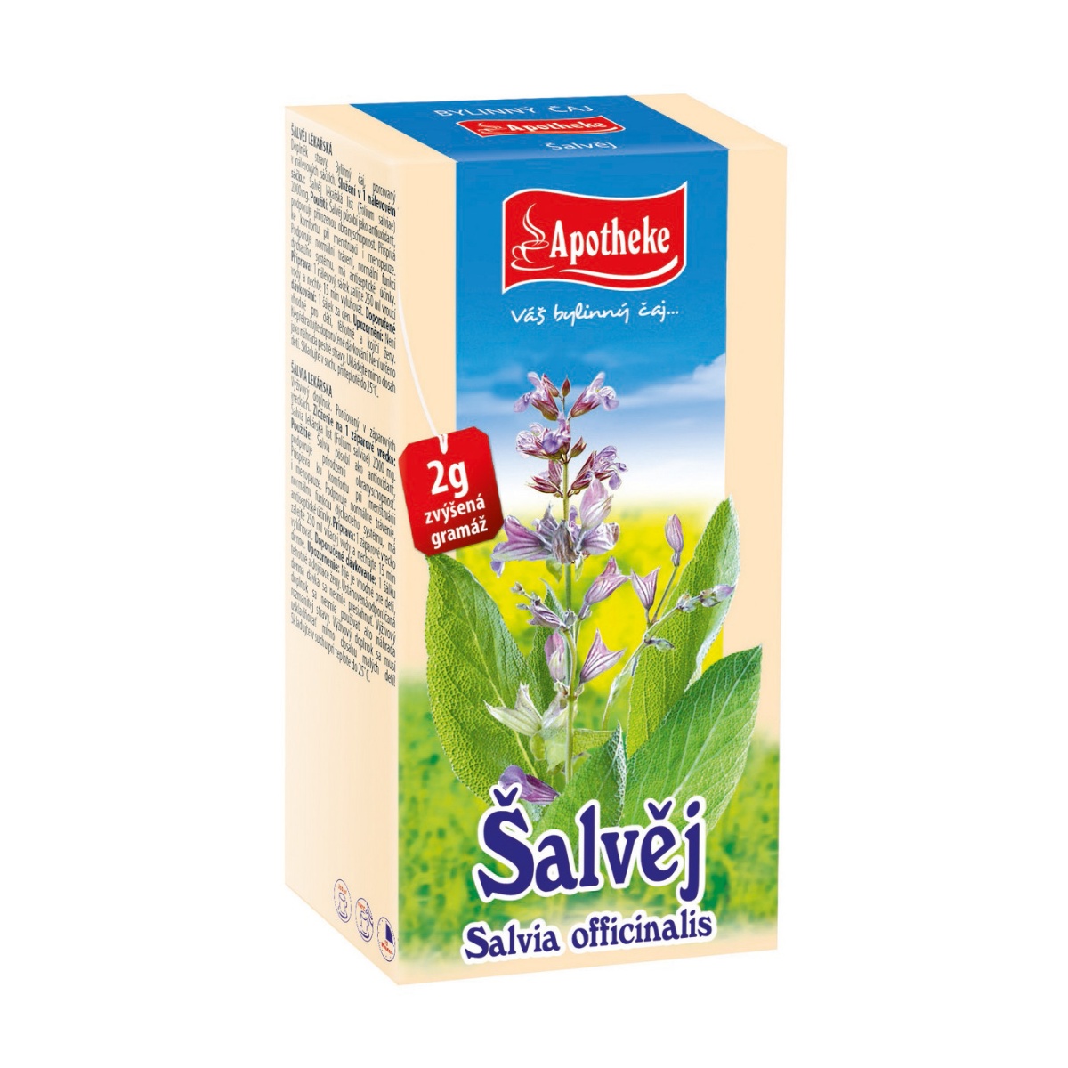 Apotheke Šalvěj lékařská čaj nálevové sáčky 20x2 g Apotheke
