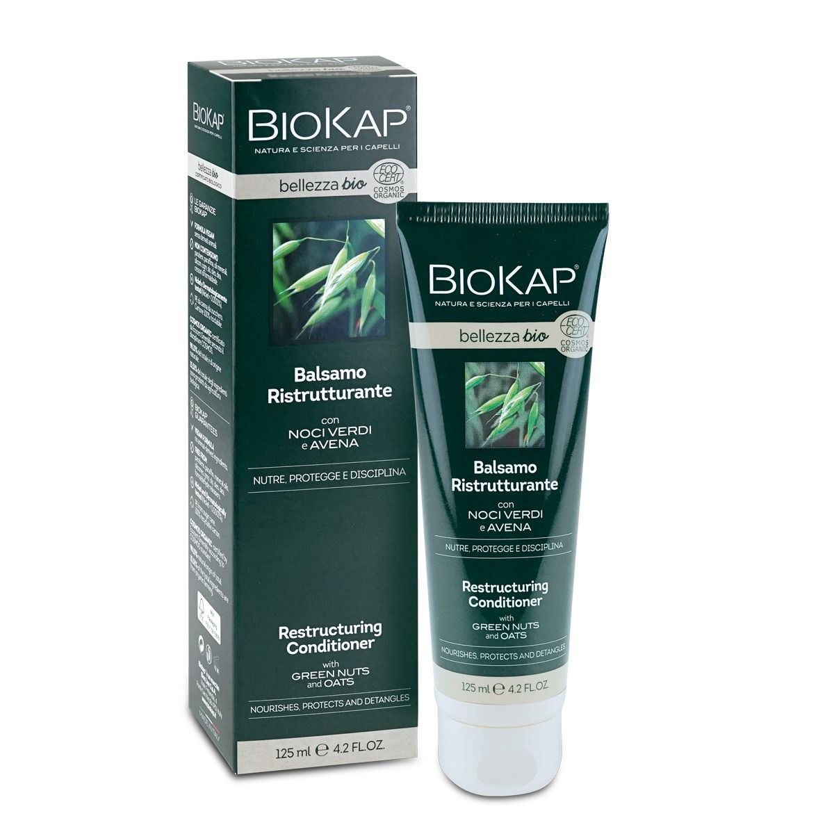 BIOKAP Bellezza Ultra obnovujicí kondicionér s výtažkem z ovsa a zelených ořechů BIO 125 ml BIOKAP