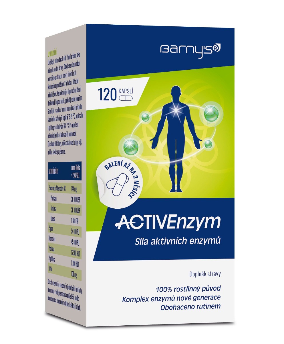 Barny´s ACTIVEnzym 120 kapslí Barny´s