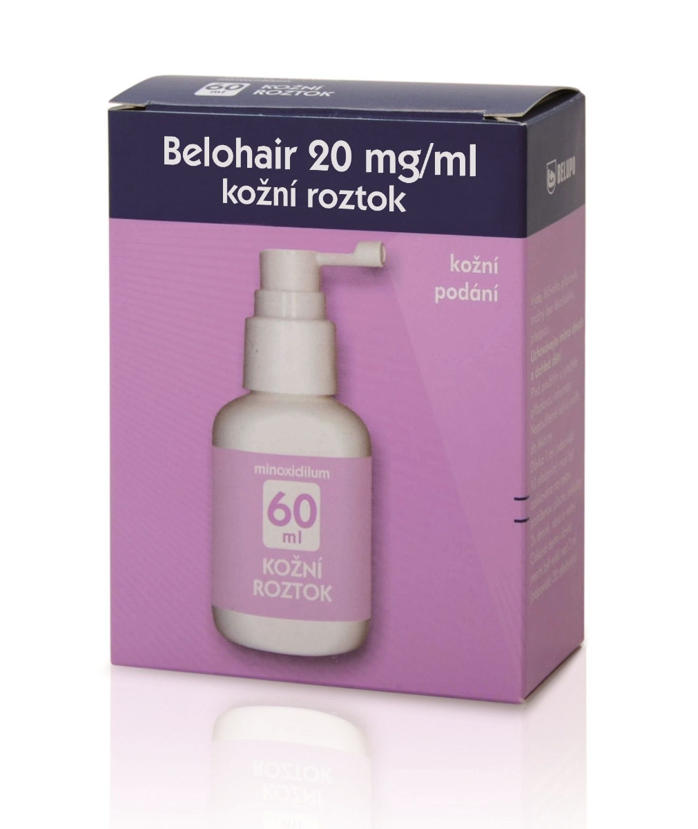 Belohair 20 mg/ml kožní roztok 60 ml Belohair