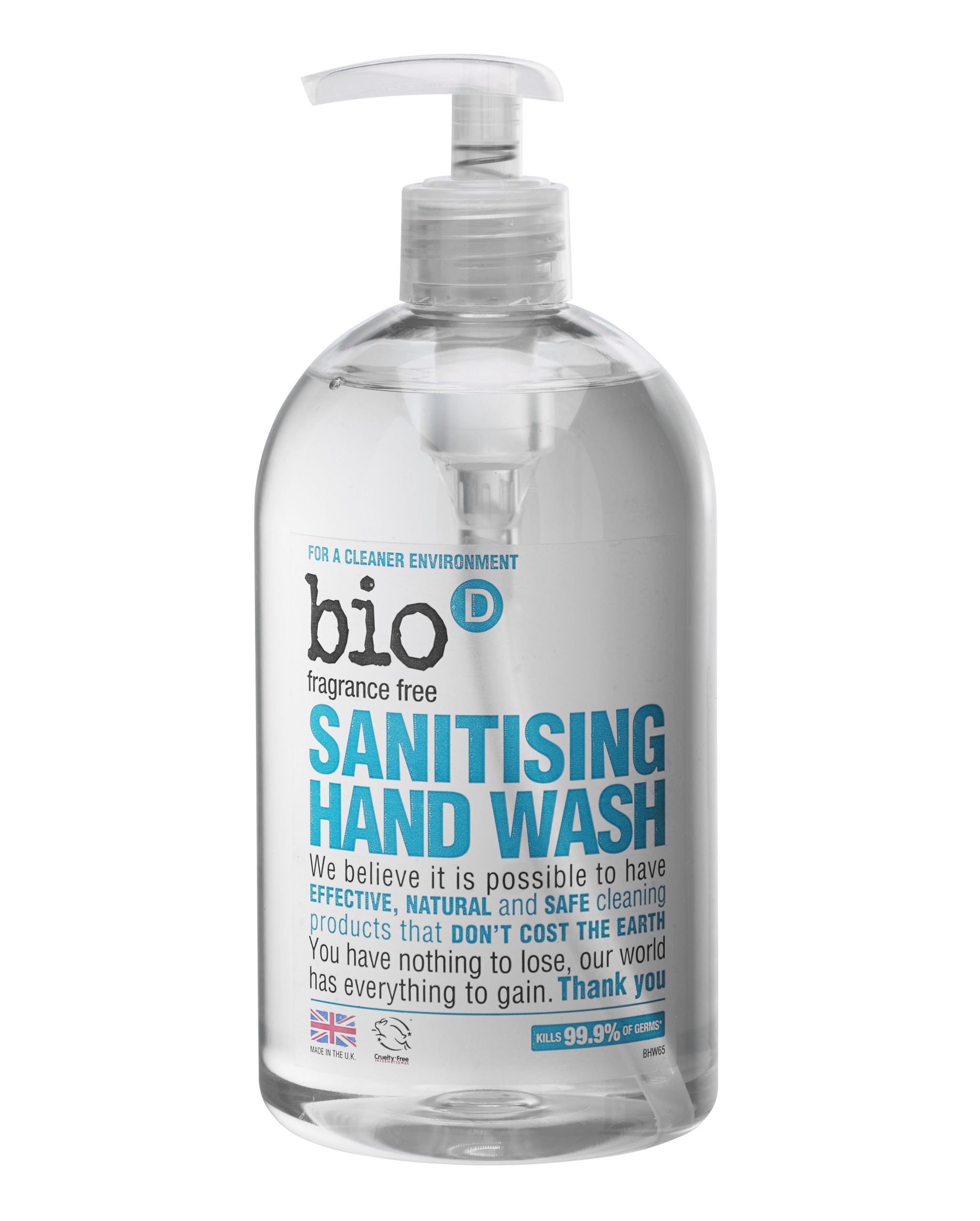 Bio d Tekuté dezinfekční mýdlo na ruce bez vůně 500 ml Bio d