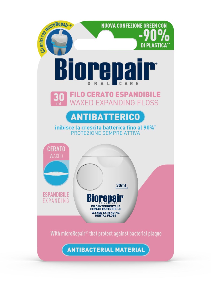 BioRepair Expandující voskovaná zubní nit na jemné dásně 30 m BioRepair