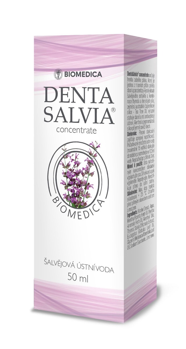 Biomedica Denta Salvia concentrate šalvějová ústní voda 50 ml Biomedica