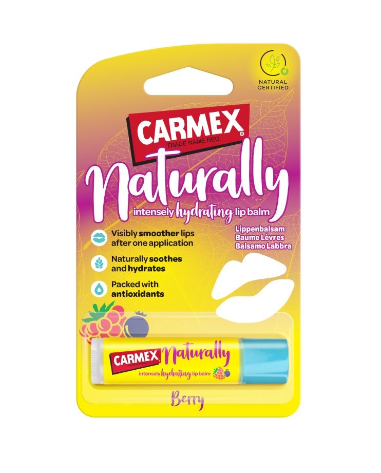 CARMEX Natural Hydratační balzám na rty malina borůvka 4