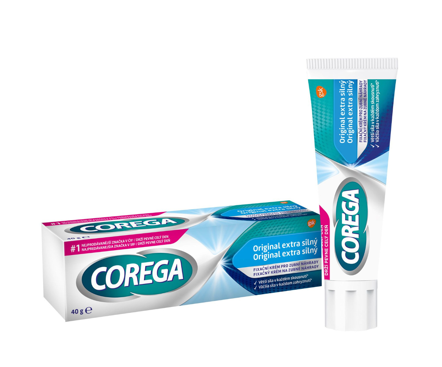 Corega Original extra silný fixační krém 40 g Corega