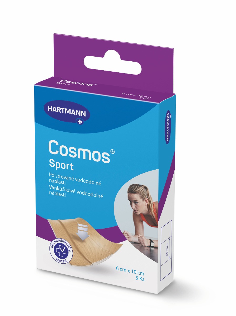 Cosmos Sport 6 x 10 cm polstrovaná náplast 5 ks Cosmos