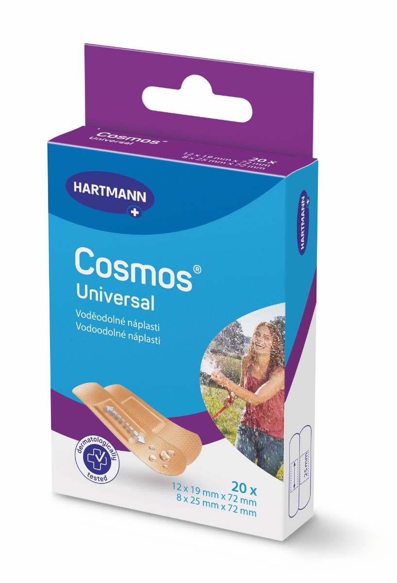 Cosmos Universal 2 velikosti voděodolná náplast 20 ks Cosmos