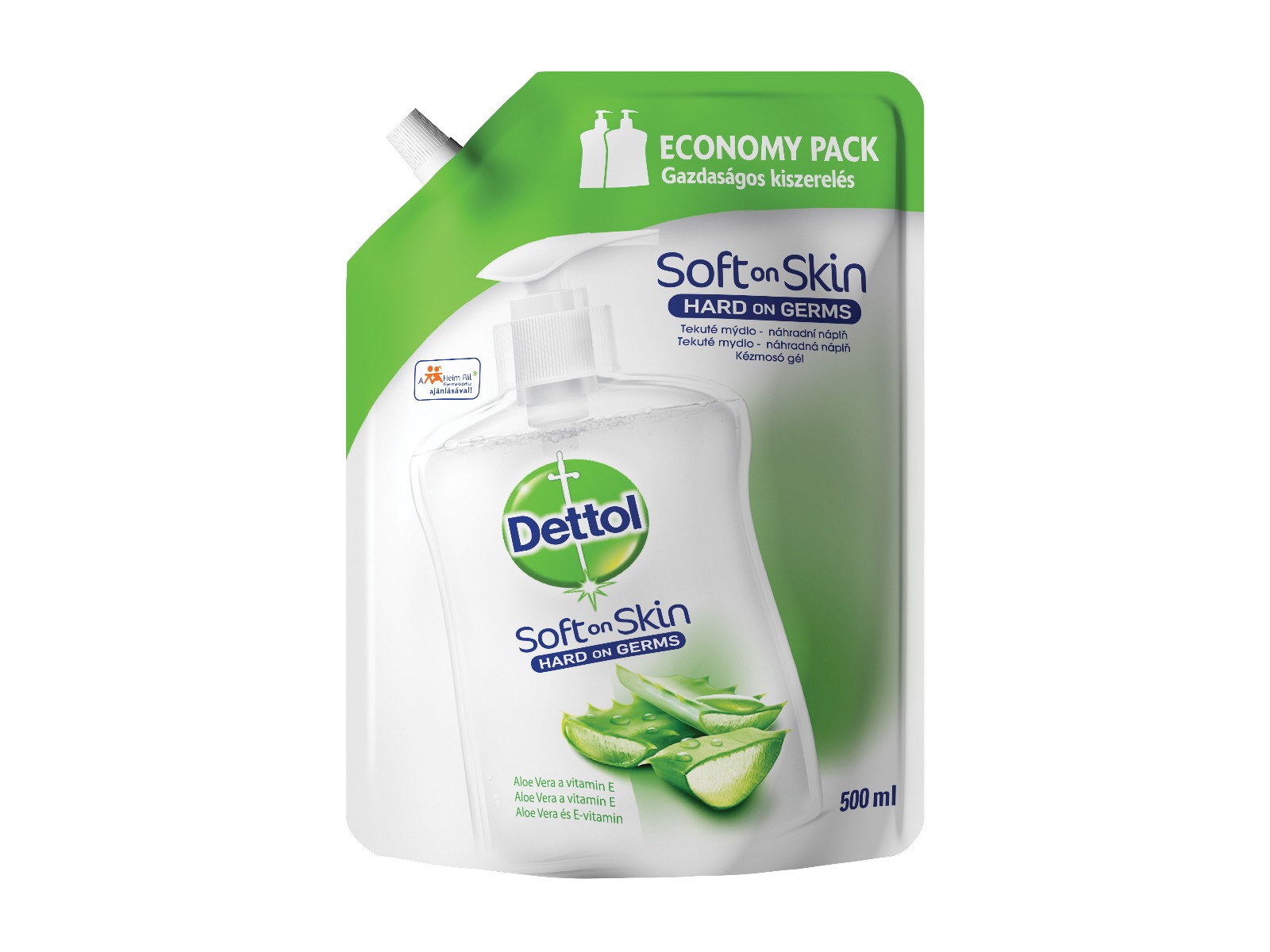 Dettol Tekuté mýdlo Aloe Vera a vitamín E náhradní náplň 500 ml Dettol