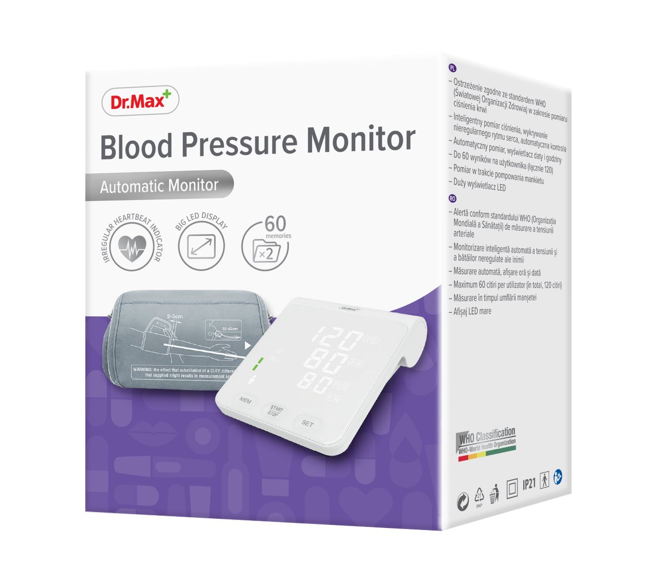 Dr. Max Blood Pressure Monitor 1 ks Dr. Max