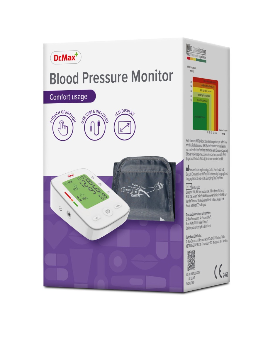 Dr. Max Blood Pressure Monitor tlakoměr 1 ks Dr. Max