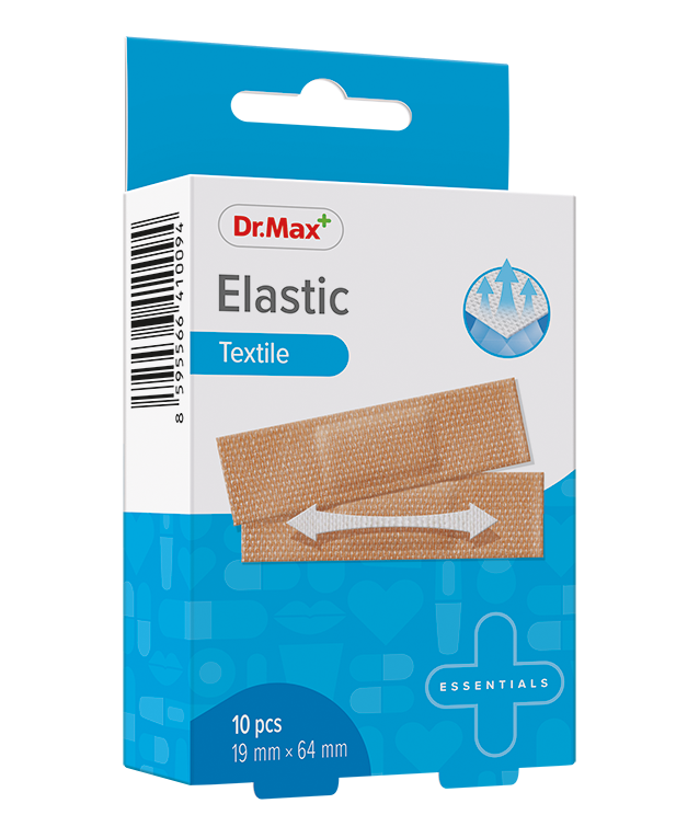 Dr. Max Elastic Textile 19mm x 64mm náplast 10 ks Dr. Max