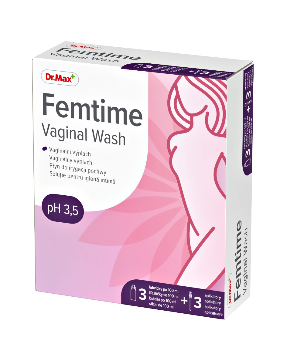 Dr. Max Femtime Vaginal Wash 3x100 ml + 3 aplikátory Dr. Max