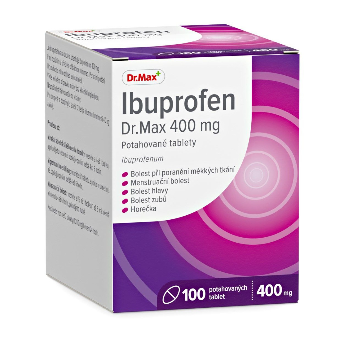 Dr. Max Ibuprofen 400 mg 100 potahovaných tablet Dr. Max