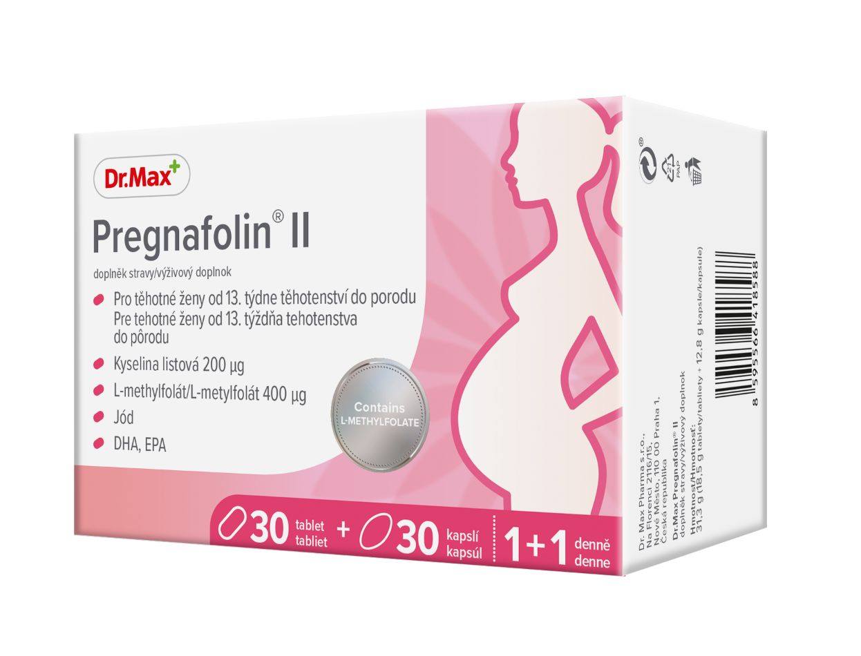 Dr. Max Pregnafolin II 30 tablet + 30 kapslí Dr. Max
