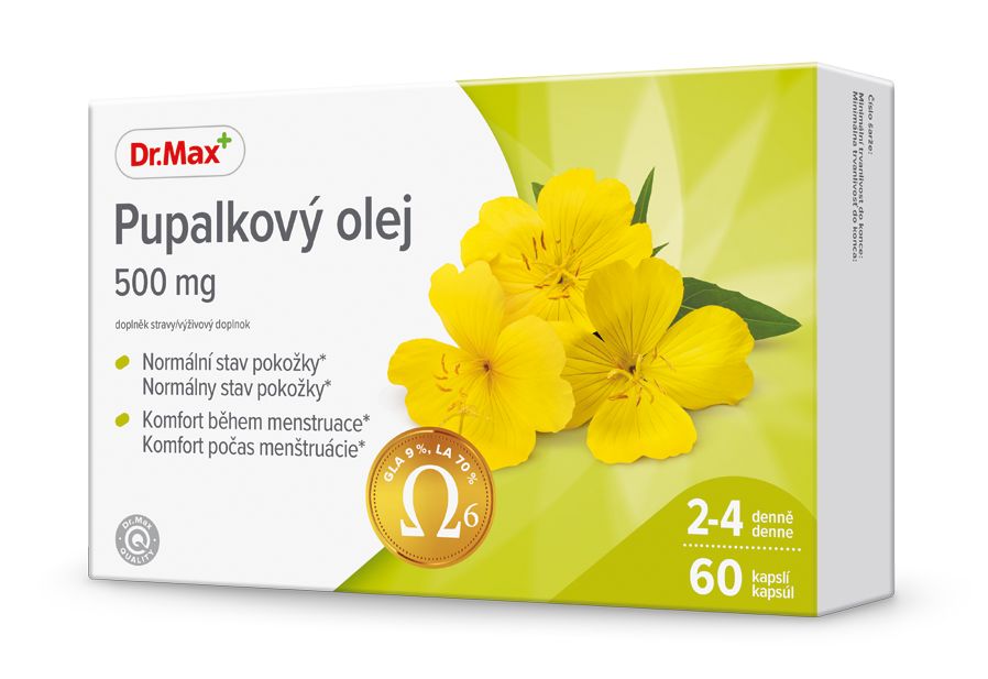 Dr. Max Pupalkový olej 500 mg 60 kapslí Dr. Max