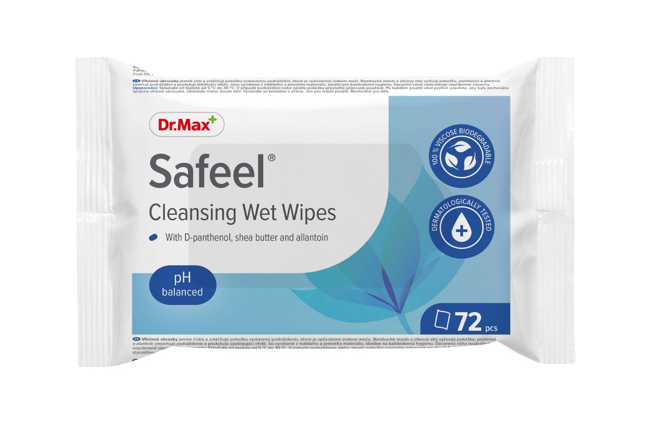 Dr. Max Safeel Cleansing Wet Wipes 72 ks Dr. Max