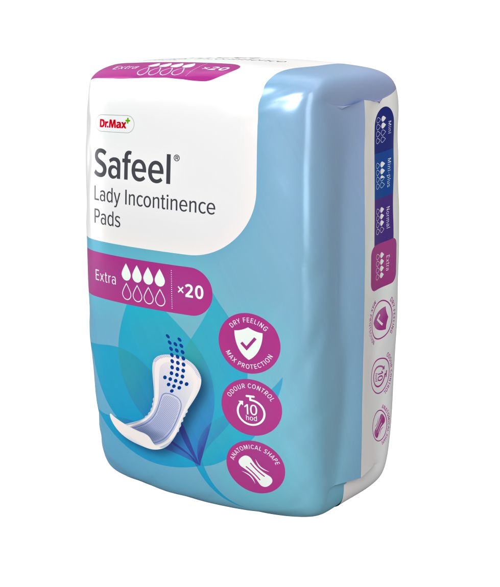 Dr. Max Safeel Lady Incontinence Pads Extra inkontinenční vložky 20 ks Dr. Max
