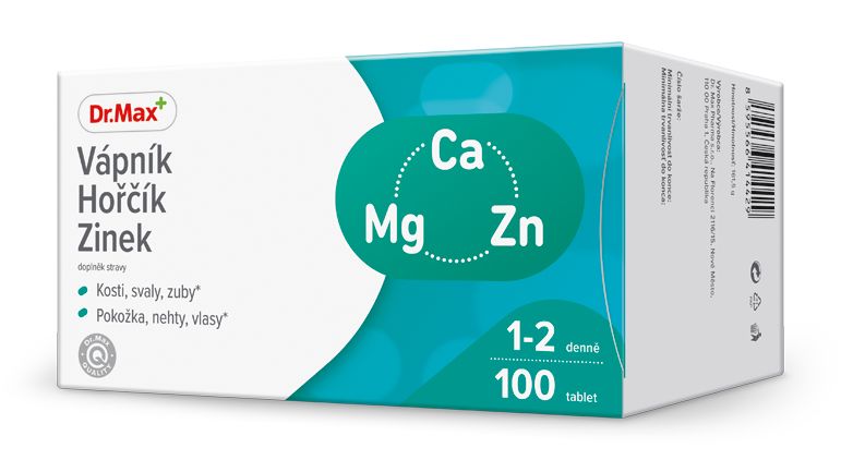 Dr. Max Vápník Hořčík Zinek 100 tablet Dr. Max