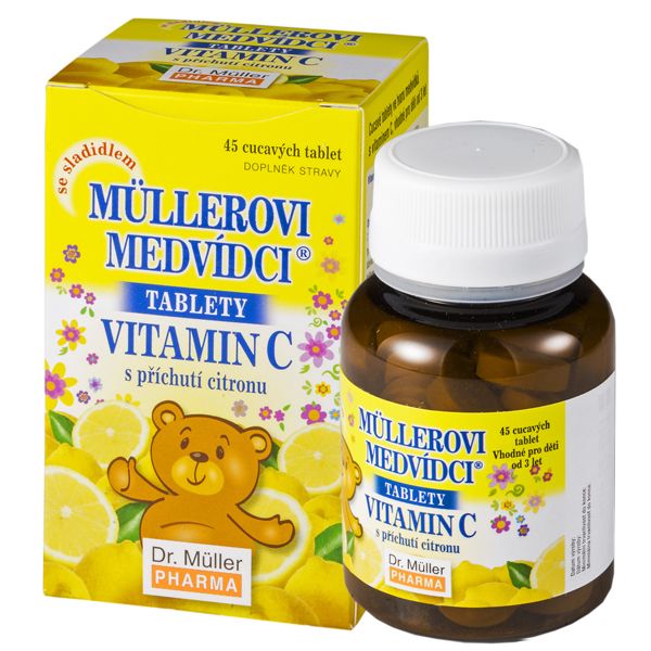 Dr. Müller Müllerovi medvídci s vitaminem C  citron 45 tablet Dr. Müller