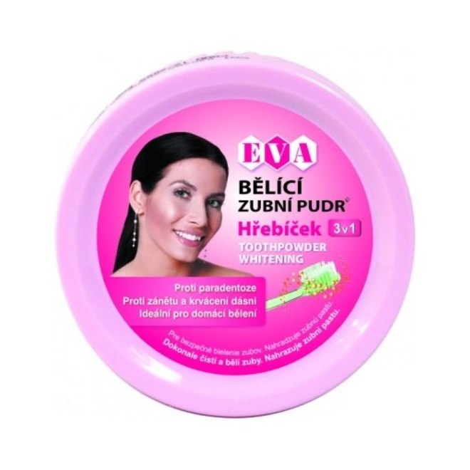 Eva Bělící zubní pudr HŘEBÍČEK 3x30 g Eva